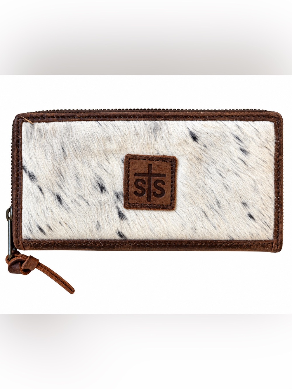 STS Ranchwear Leather & Cowhide Zip Wallet